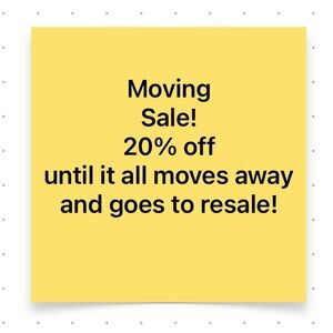 Yellow Moving Sale Sign